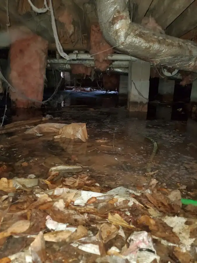 Crawl space flood assessment for Commercial Water Damage Restoration in Floresville